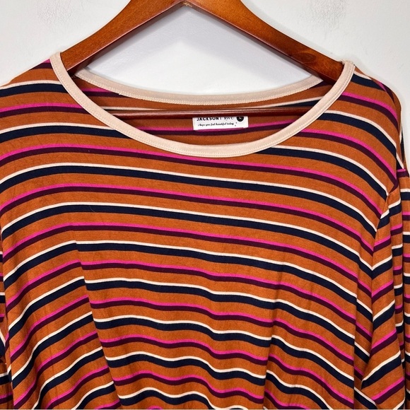 Jackson Rowe Knotty Striped Long Sleeve Shirt Size Large - Picture 4 of 10